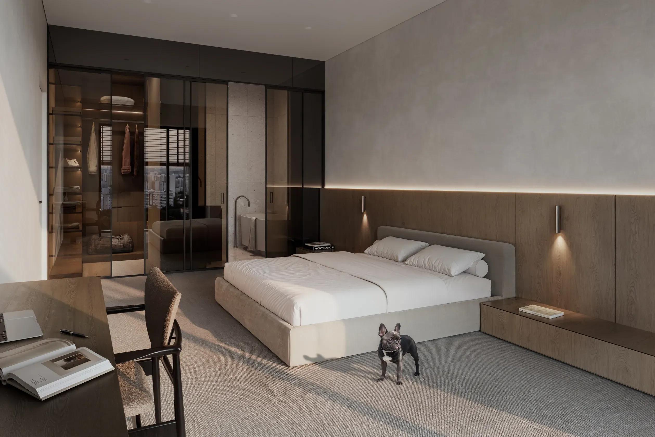 Мастер-спальня с гардеробной