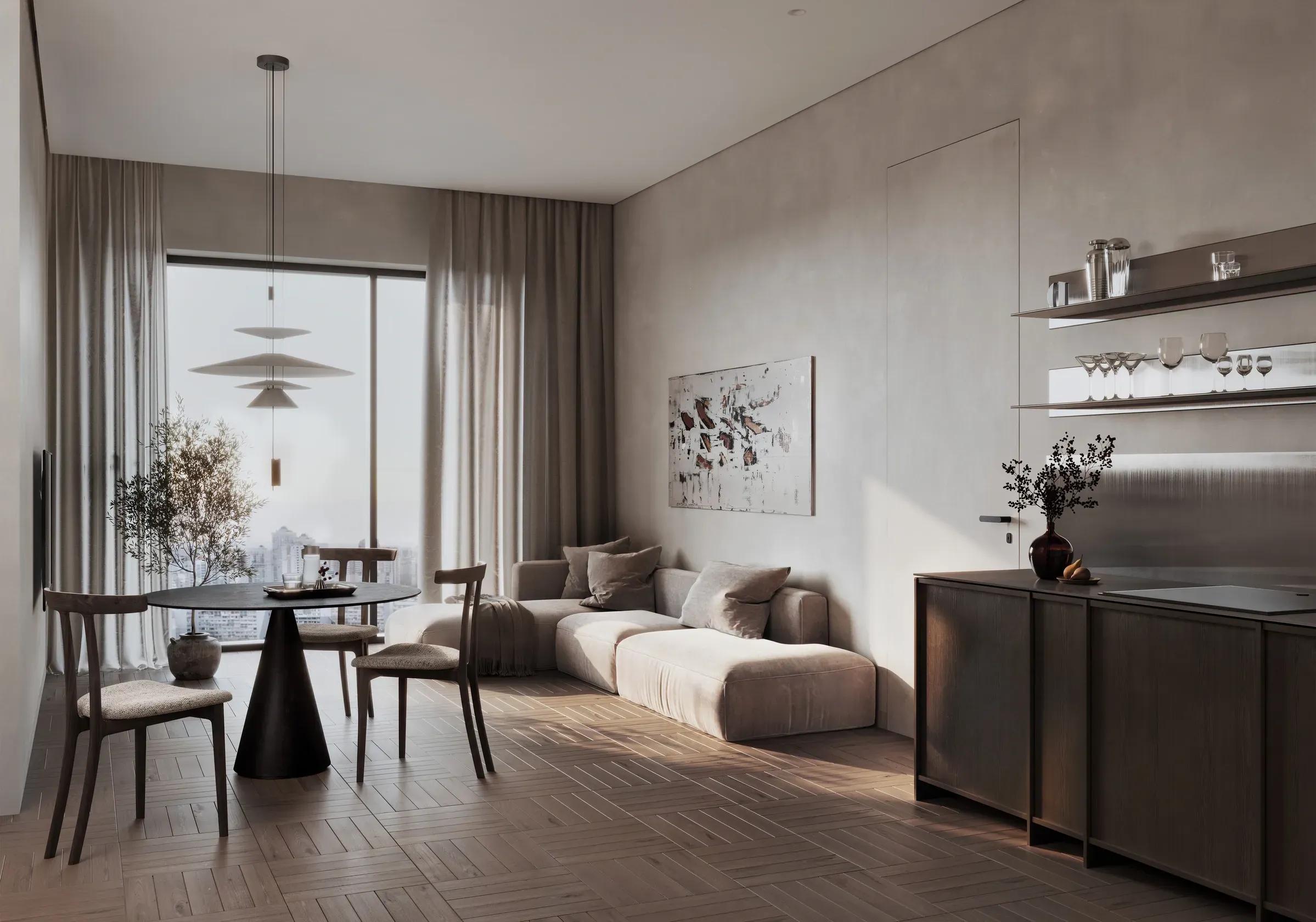 Просторная кухня-гостиная